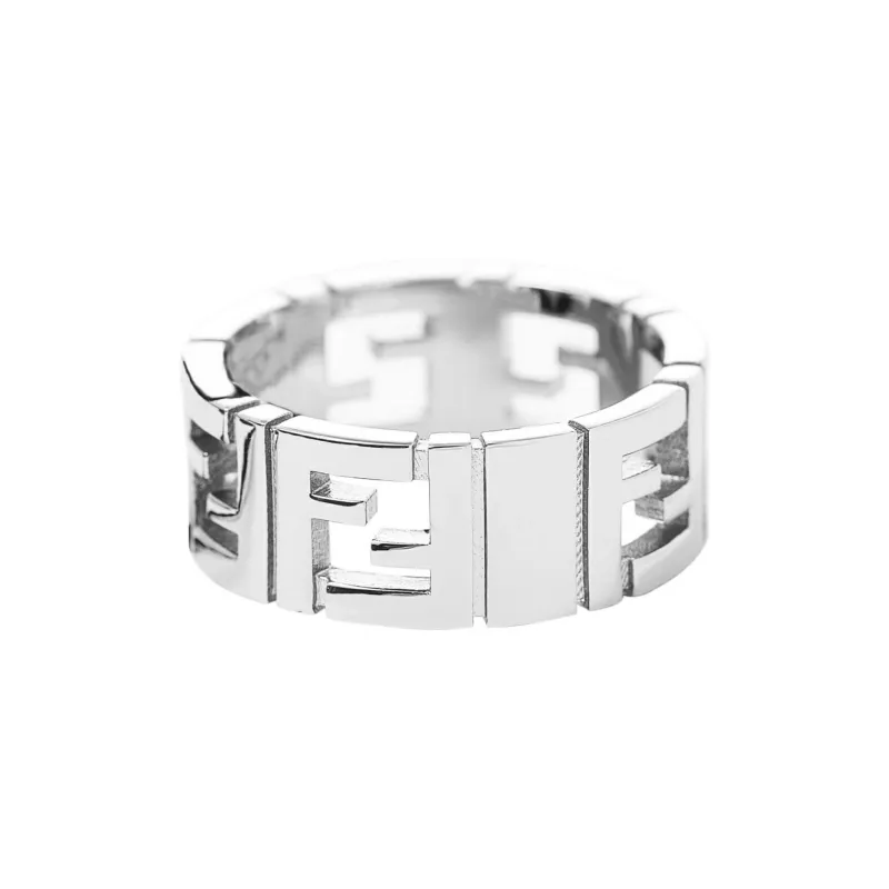 FENDI Palladium Plated Rings Unisex Silver-1