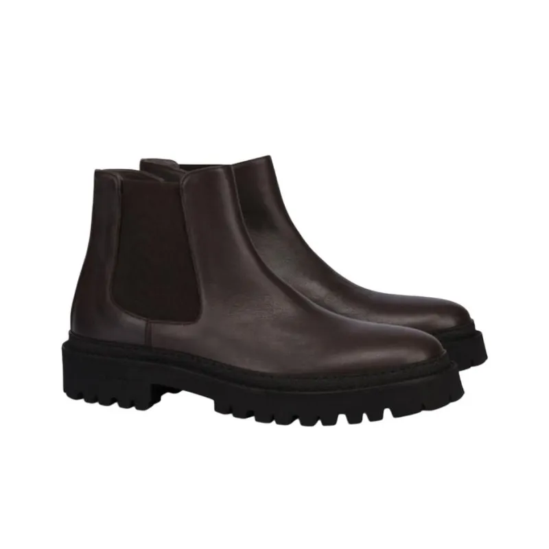 Pollini Ankle Boots 3.5cm Men's Dark Brown-2