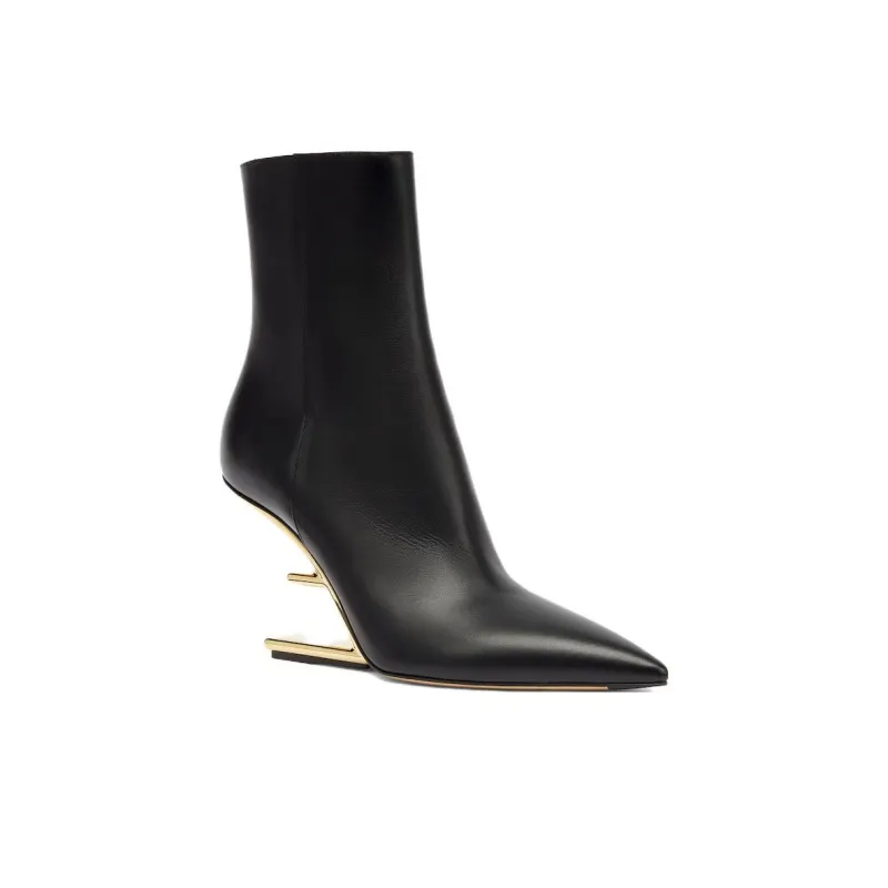 FENDI First F Shaped Heel Ankle Boots Women's-1