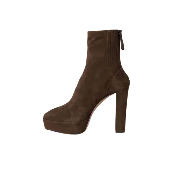 AQUAZZURA Saint Honore Ankle Boots 12cm Women's Brown
