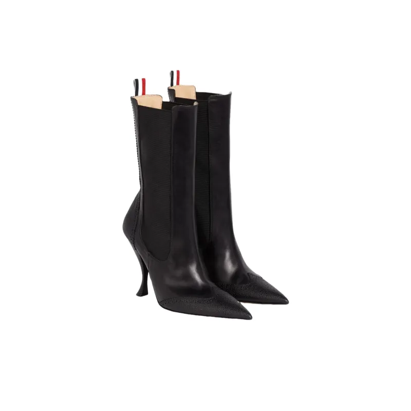 THOM BROWNE Brogued Wingtip Chelsea Boots-2