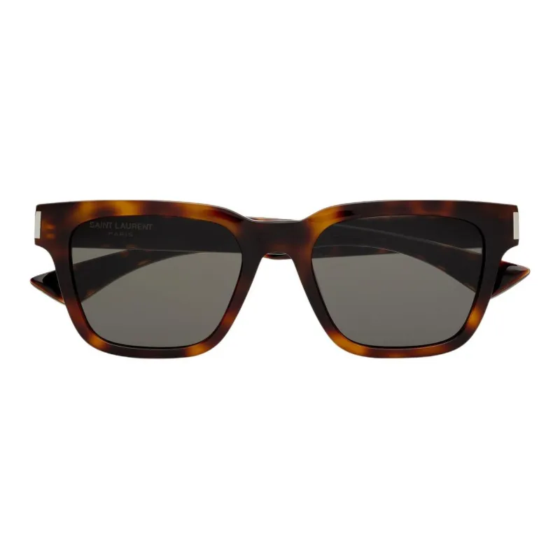 SAINT LAURENT Resin Acetate Square Sunglasses Unisex Mid Havana Brown-1