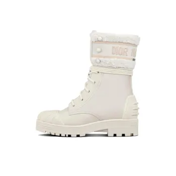 DIOR D-Major Mid-Calf Boots Women's Ecru