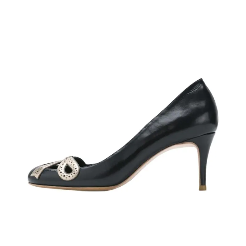 Sarah Chofakian Audrey Slim Heel High Heels 5.5cm Women's Black-0