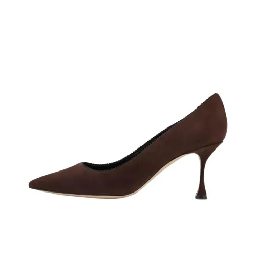 MANOLO BLAHNIK Osmaclo Slim Heel High Heels 7cm Women's Brown