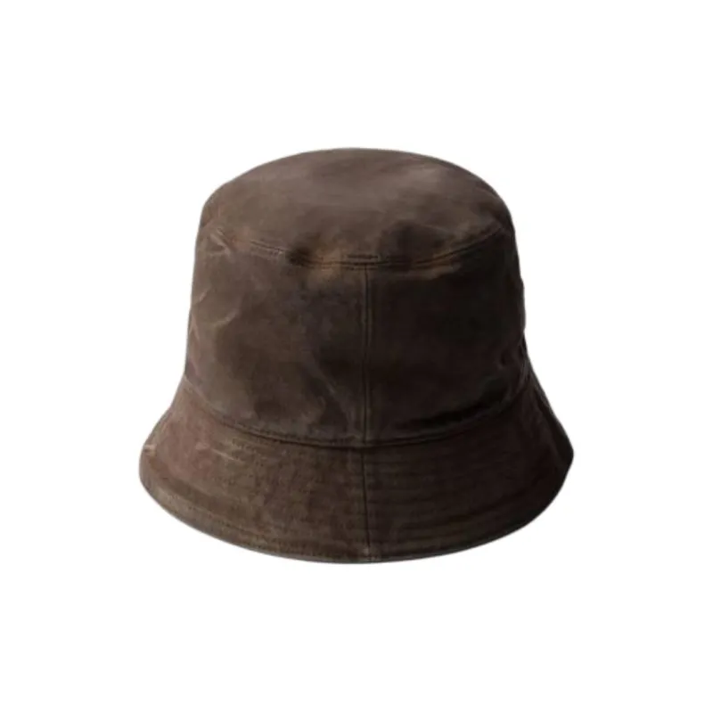 PRADA Triangle Logo Bucket Hat-2