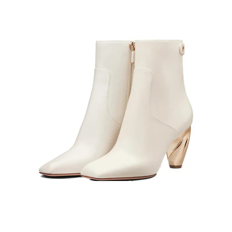 DIOR Rhodes Ankle Boots Women's White-2