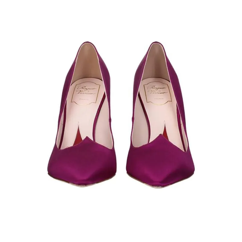 Roger Vivier Slim Heel High Heels 10cm Women's Purple-2
