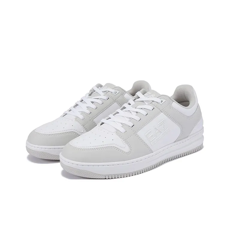 EMPORIO ARMANI EA7 Low Top Skateboard Shoes Unisex Gray White-2