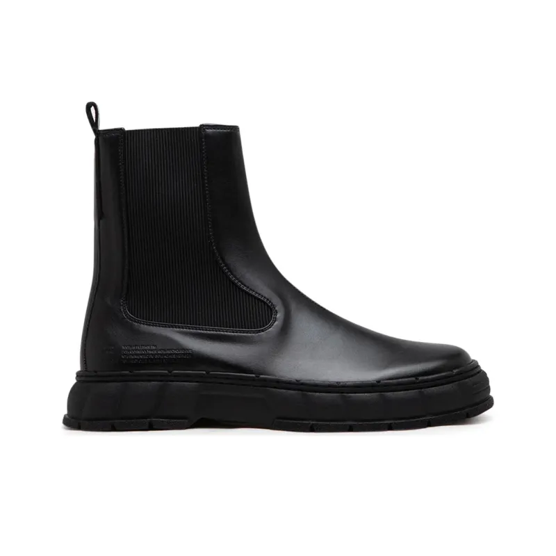 VIRÓN Short Chelsea Boots 4cm Unisex Black-1