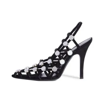 The Attico Grid Pointed Toe Pumps