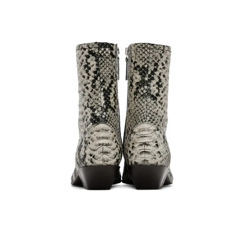 Acne Studios Ankle Boots Women's Black White Silver-3