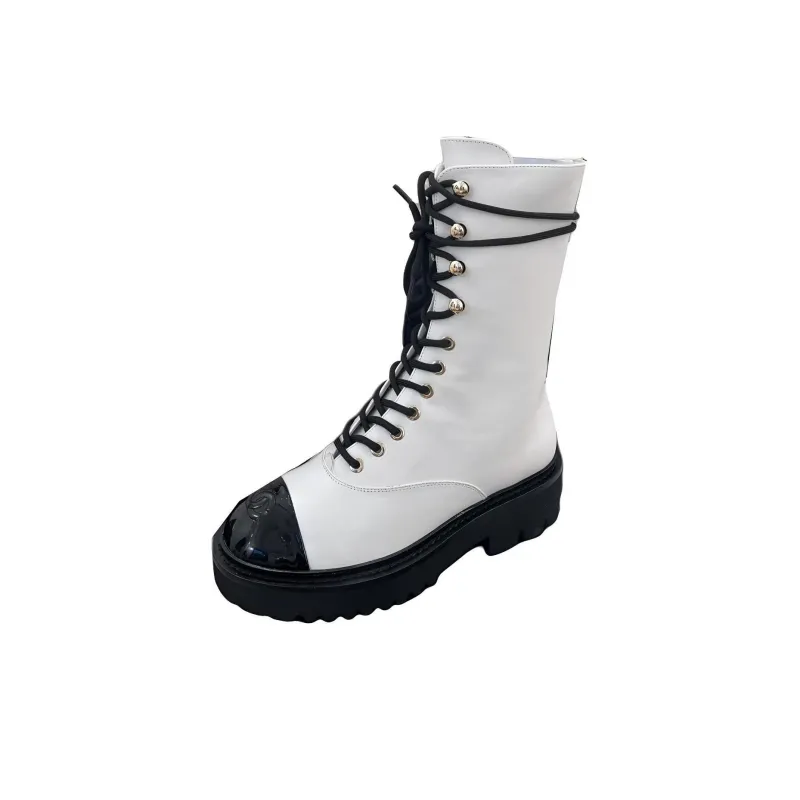 CHANEL 22c Early Spring Ankle Boots Women's White-0