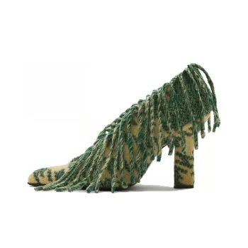 Burberry 100mm Abstract-pattern Fringed Pumps