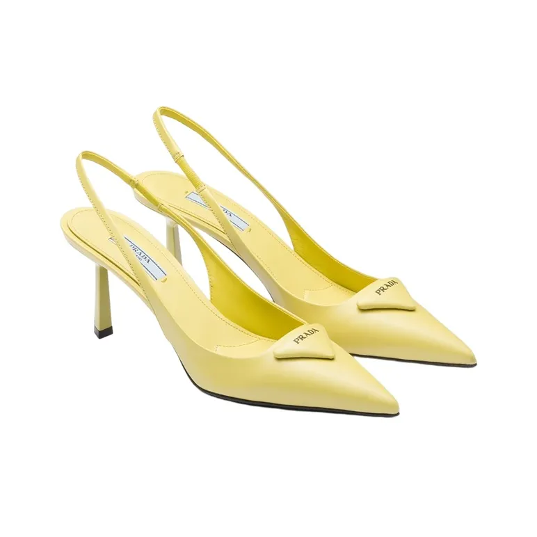 PRADA Slim Heel High Heels 7.5cm Women's Bergamot Green-2