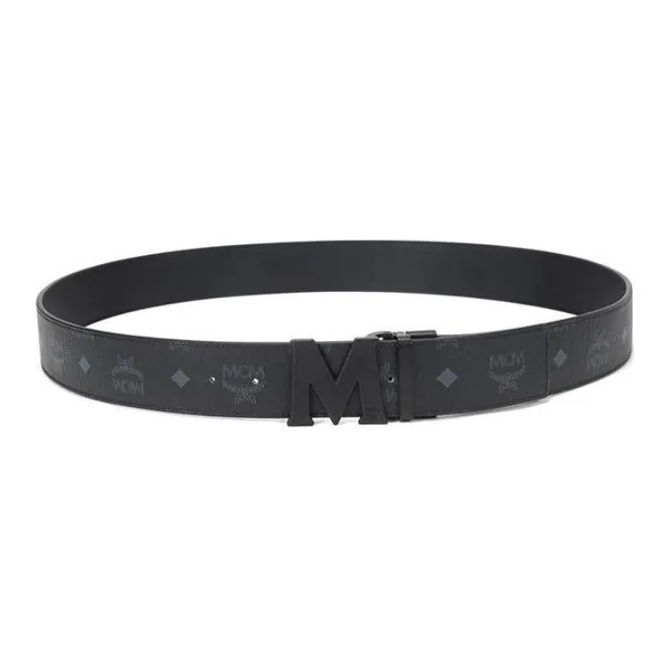 MCM Classic Logo Detailed Buckle Belt-0