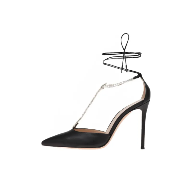 GIANVITO ROSSI Brilliant Slim Heel High Heels 10.5cm Women's Black-0