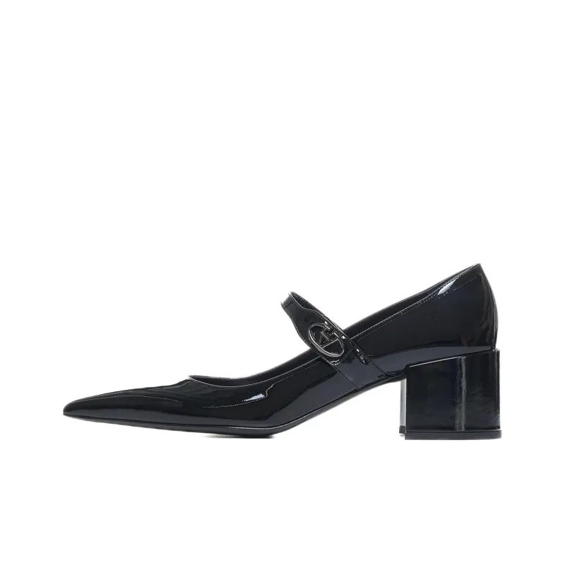 Valentino Logo Plaque Pointed Toe Pumps-0