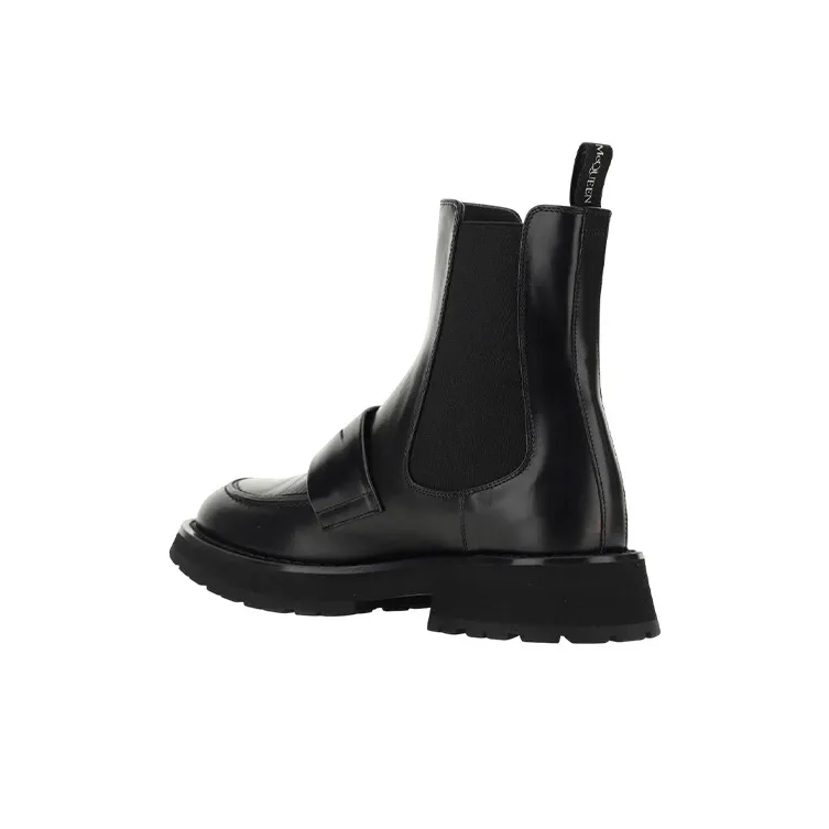 Alexander McQueen Round Toe Boots-3