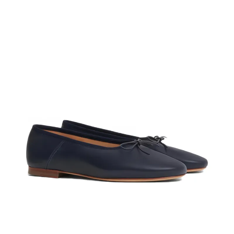 MANSUR GAVRIEL Bow-detail Denim Ballerina Shoes-3