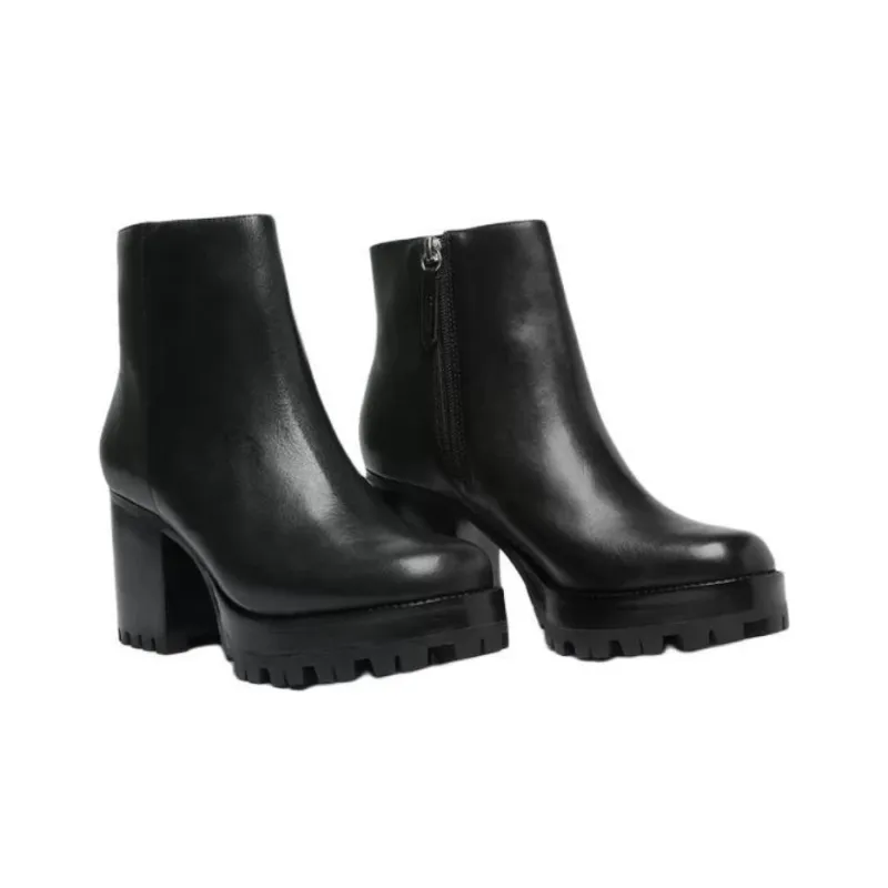 Schutz Grunge Ankle Boots 7cm Women's Black-2