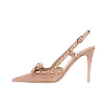 Valentino Gravani Rockstud Bow Pointed Toe Pumps