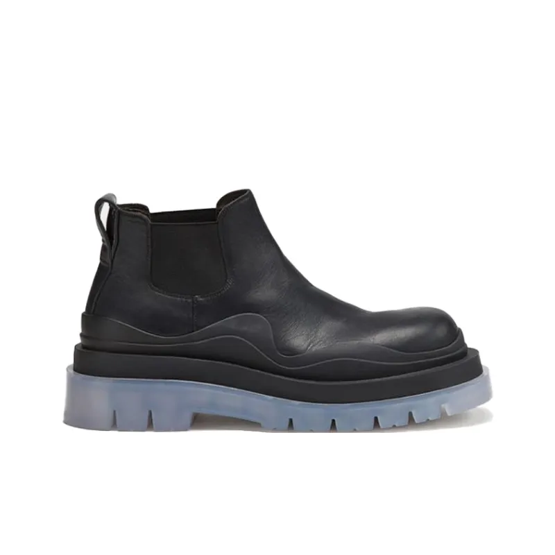 Bottega Veneta Tire Chelsea BV Tire Ankle Length Chelsea Boots Women's Black-1