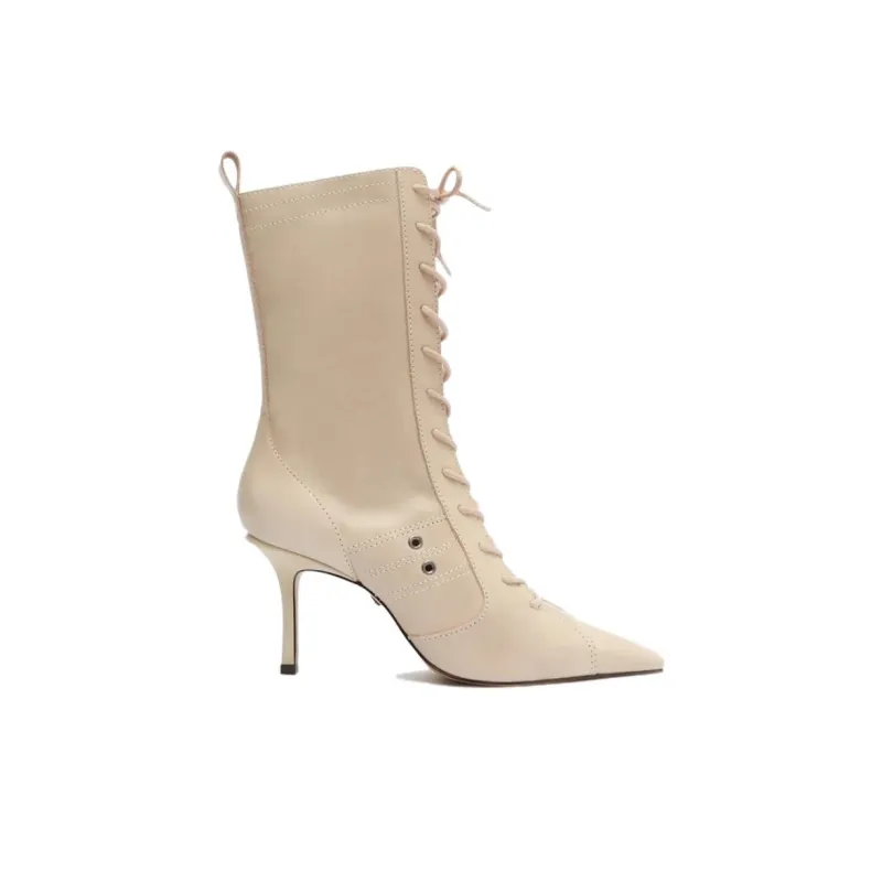 Schutz Balboa Ankle Boots 8cm Women's White-1