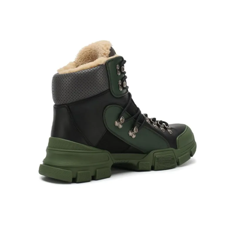GUCCI Flashtrek High 'Black Green'-4