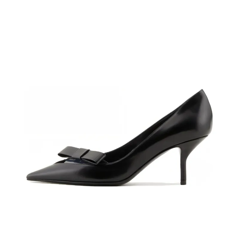 GIORGIO ARMANI Slim Heel High Heels 6.5cm Women's Black-0