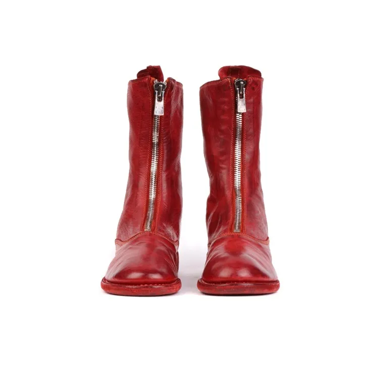 GUIDI Ankle Boots Women's Red-3