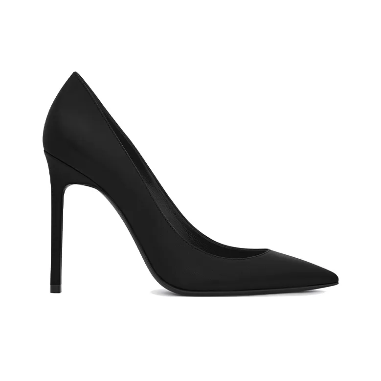 SAINT LAURENT Anja Slim Heel High Heels 10.5cm Women's Black-1
