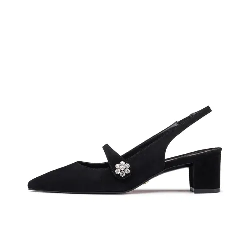 stuart weitzman Crystal Fleur 55mm Leather Pumps