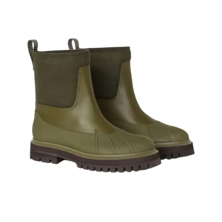 Loro Piana Ankle Boots Women's Green-2