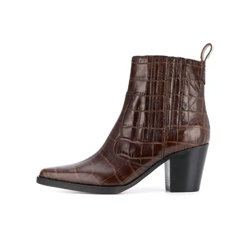 GANNI Ankle Boots Women's Brown