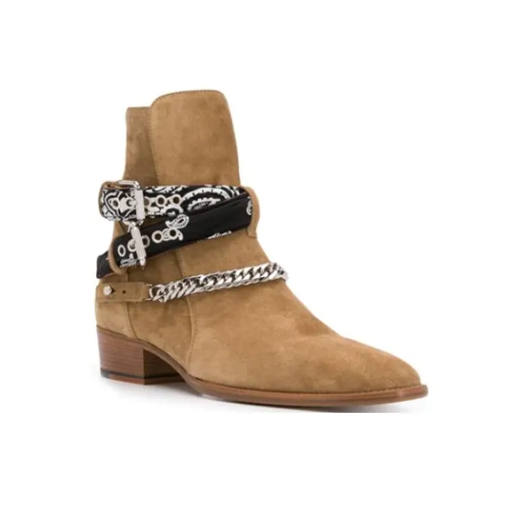 AMIRI Bandana Buckle Boot 'Tan'-2