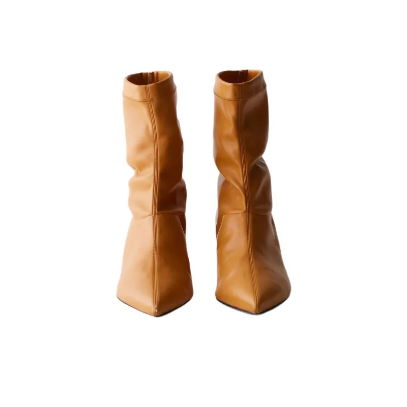 TIBI Caden Ankle Boots Women's Light Brown-3
