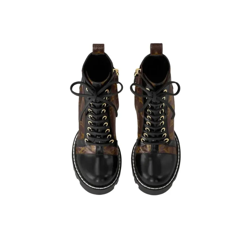 LOUIS VUITTON Lv Star Trail 8cm Ankle Boots 'Brown' Women's-2