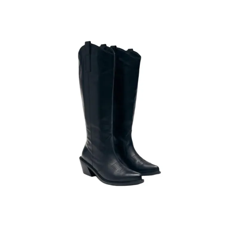ALOHAS Knee high Boots 5.5cm Women's Black-3