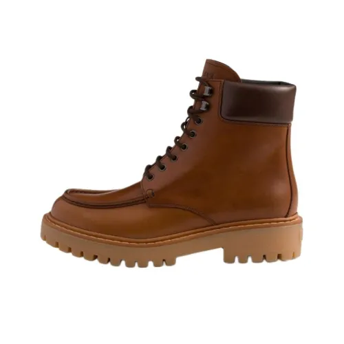 PRADA Ankle Boots 6cm Men's Brown