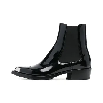 Alexander McQueen Patent Ankle Boots