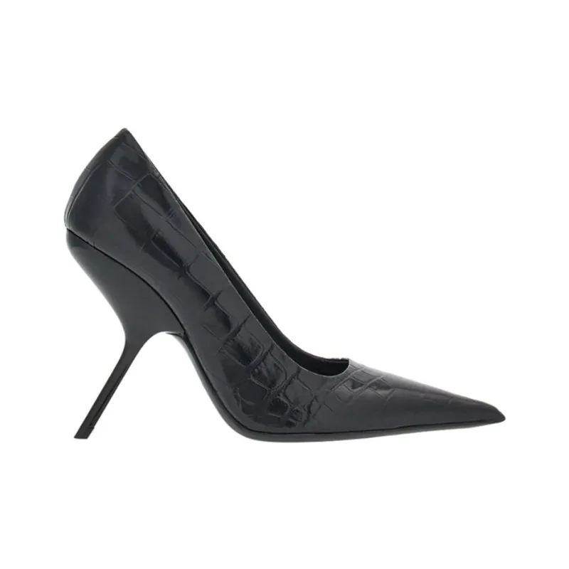 FERRAGAMO Eva 105mm Crocodile-embossed Pumps-1