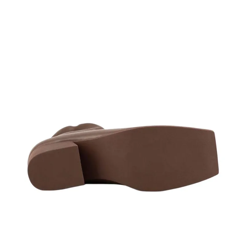 ISSEY MIYAKE x UNITED NUDE Ankle Boots 4.5cm Women's Brown-5