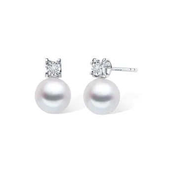 SUNFEEL Freshwater Pearl Stud Earrings Women's