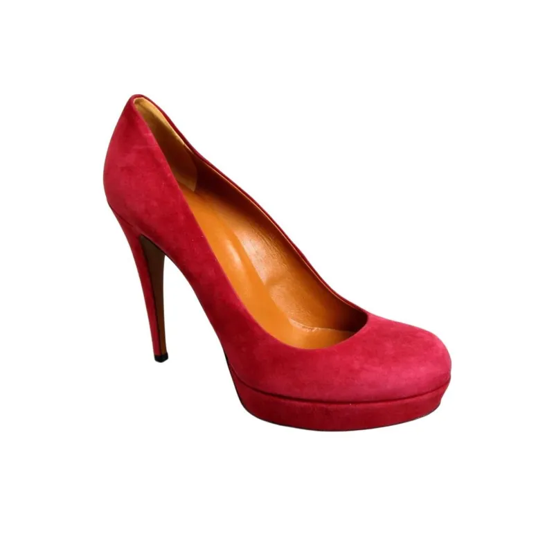 GUCCI Slim Heel High Heels Women's Red-1