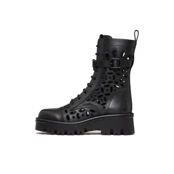 Valentino Women's Atelier 08 Combat Boot 'San Gallo - Black'