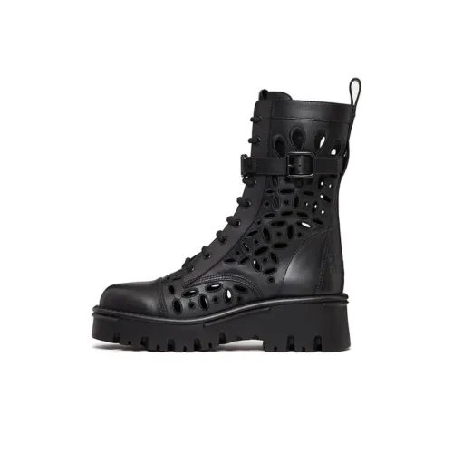 Valentino Women's Atelier 08 Combat Boot 'San Gallo   Black'