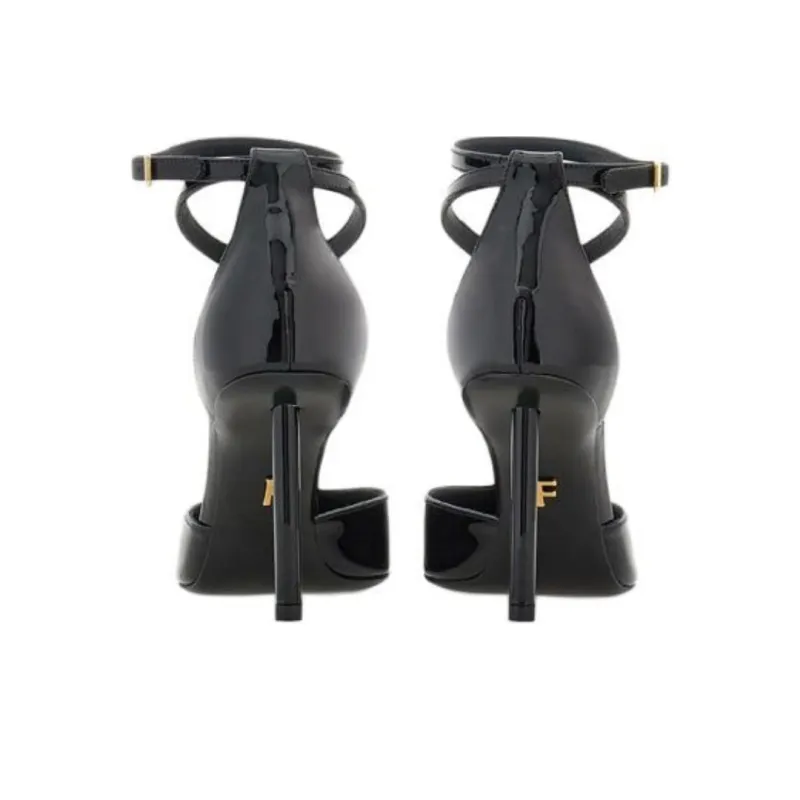 FERRAGAMO Slim Heel High Heels 9.5cm Women's Black-4