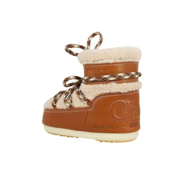 Chloé x Moon Boot Ankle Boots Women's Brown-3