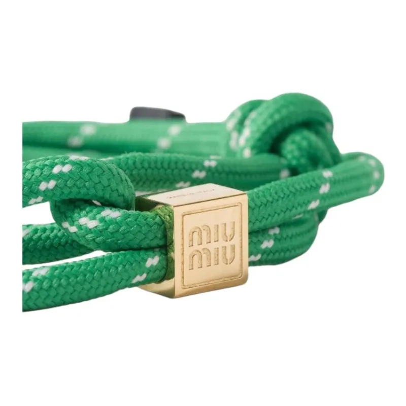MIU MIU Logo Engraved Rope Bracelet-1
